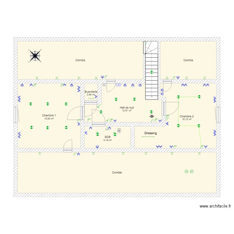 Plan etage Gozée 6 du 12. Plan de 0 pièce et 0 m2