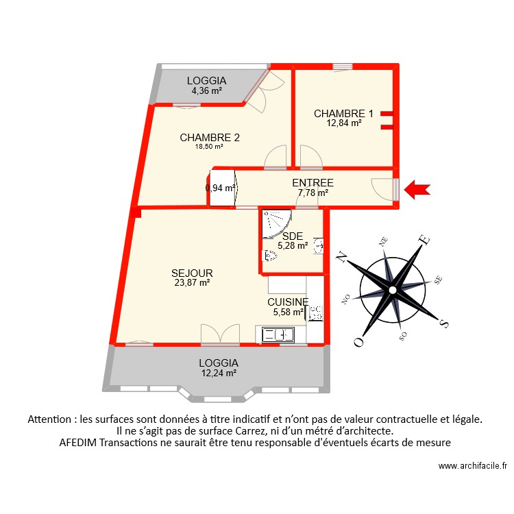 BI8929 PASCAL. Plan de 9 pièces et 90 m2