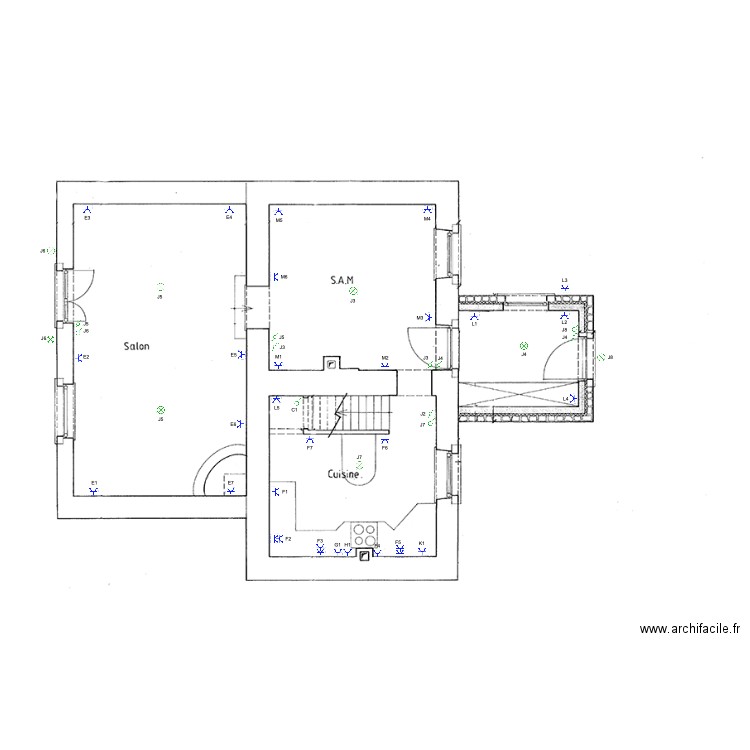 Rez de chaussée. Plan de 0 pièce et 0 m2