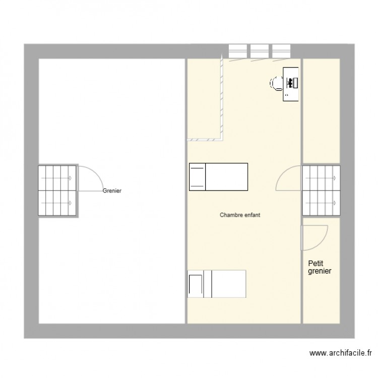 PONCET 2ieme Etage. Plan de 0 pièce et 0 m2