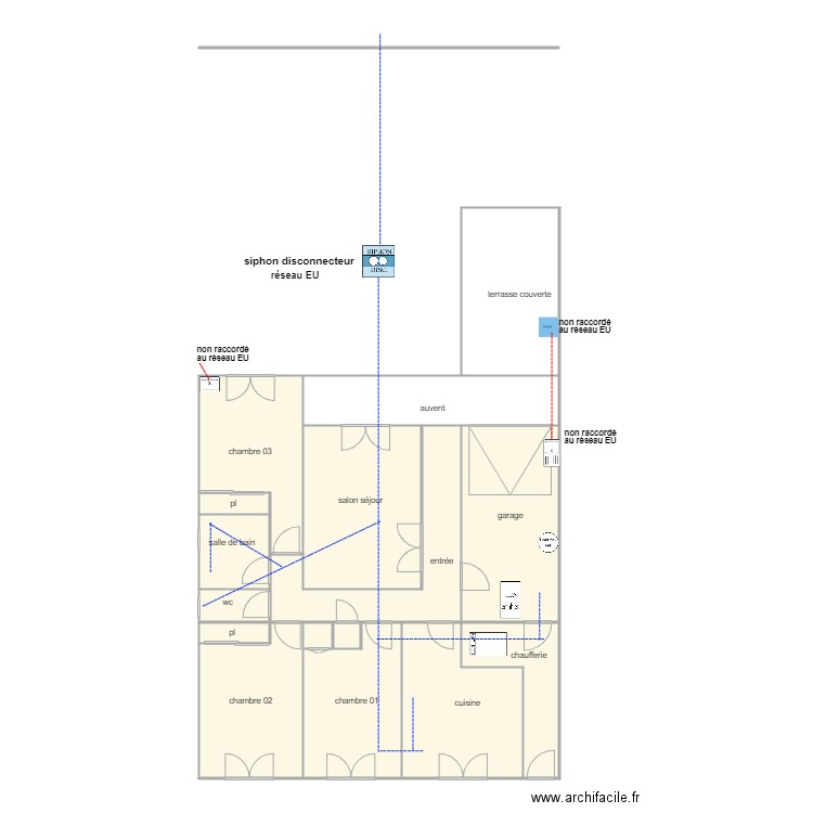 verneau ass 1356. Plan de 16 pièces et 133 m2