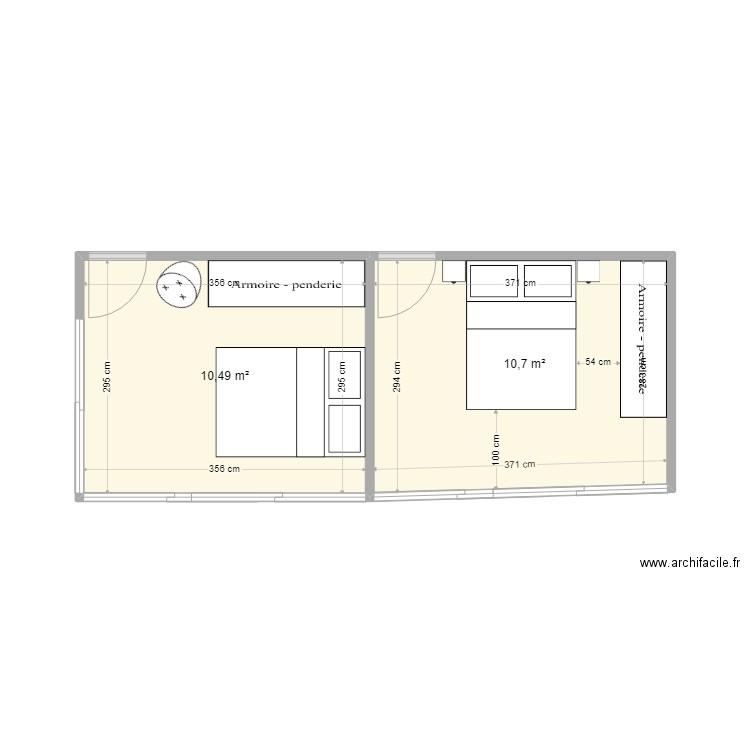 Roquebrune - Lot 1 -  R+1 Aménagement . Plan de 2 pièces et 21 m2