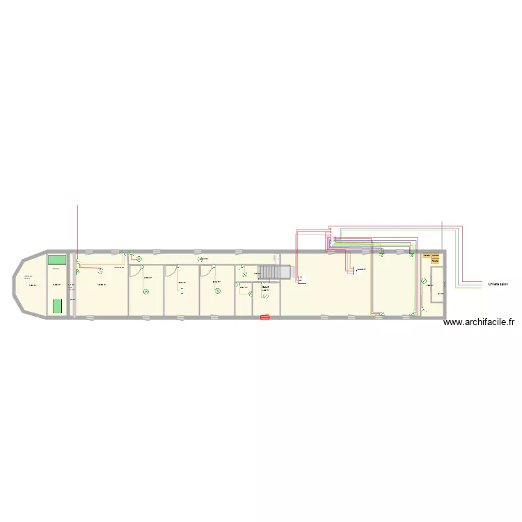 CALE ELECTRICITE lumiere va et vien salon. Plan de CALE ELECTRICITE lumiere va et vien salon. Plan de