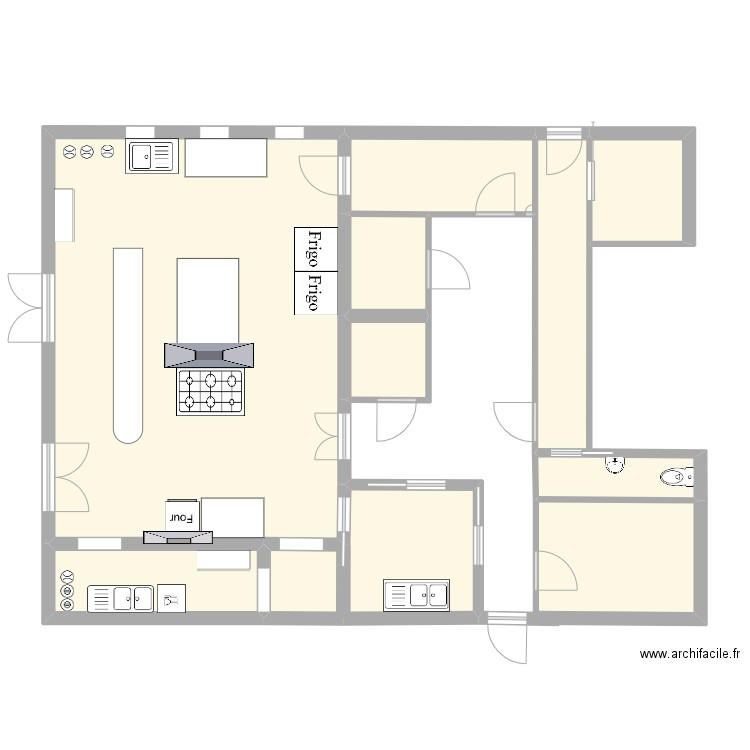 Plan Cuisine2.0. Plan de 11 pièces et 92 m2