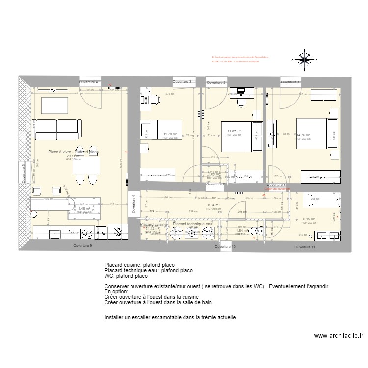 20201106 Maison de ferme RDC F4. Plan de 0 pièce et 0 m2