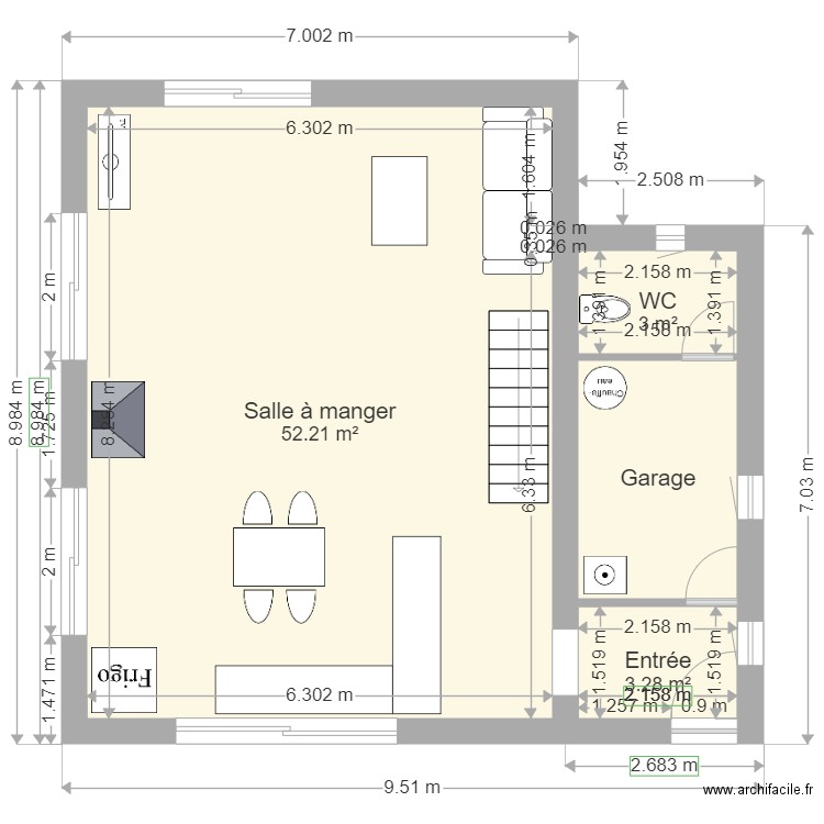 CJ LF PLAN 9 X 7 OPTION  GARAGE MF FACADE OUEST. Plan de 0 pièce et 0 m2