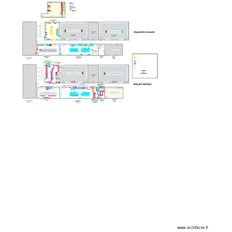 CPGE PC  imprimante . Plan de 22 pièces et 1380 m2