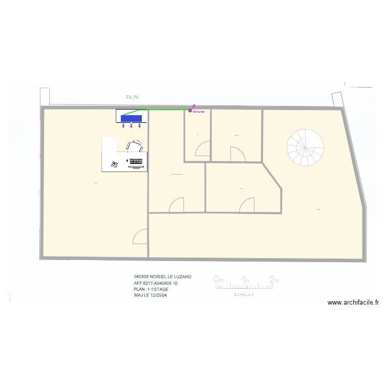 CA NOISIEL. Plan de 6 pièces et 835 m2