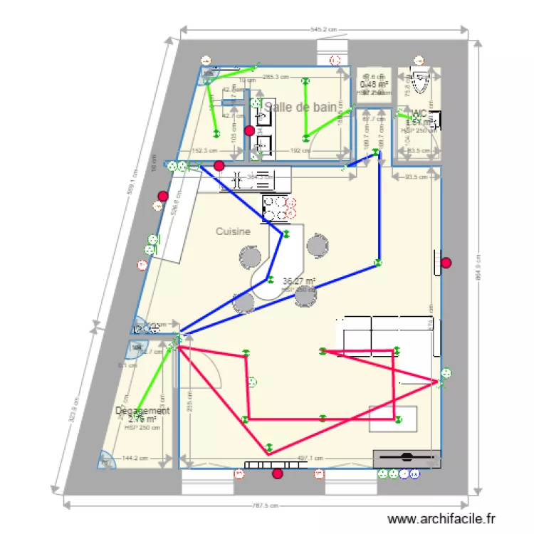 Appartement 2 Electricite. Plan de 