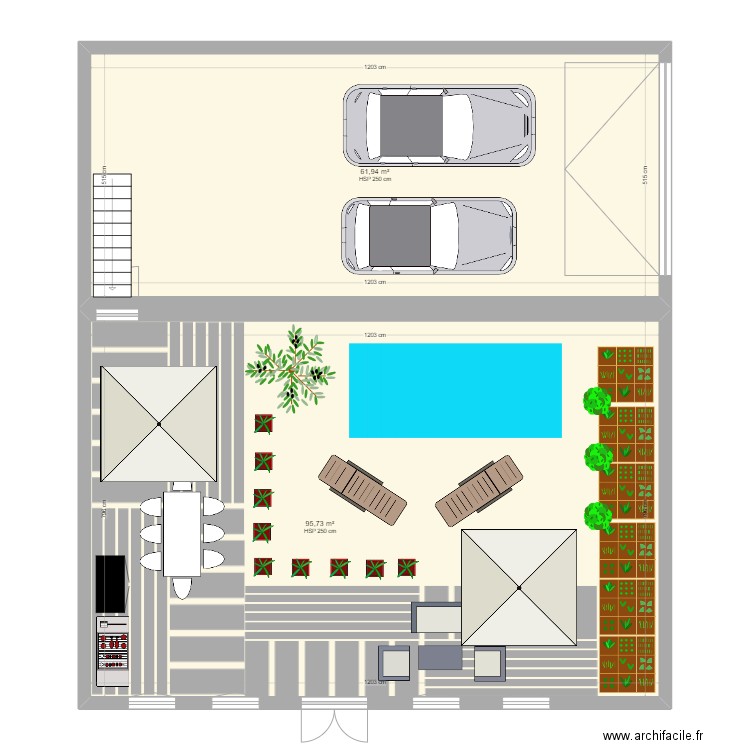 L'isle jourdain jardin / garage. Plan de 0 pièce et 0 m2