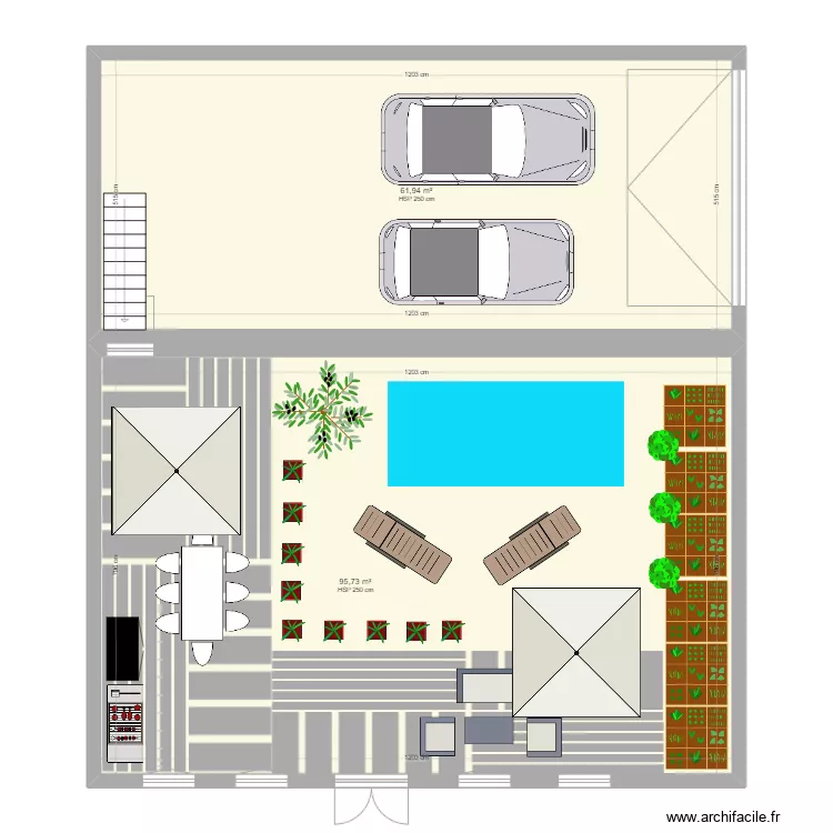 L'isle jourdain jardin / garage. Plan de L'isle jourdain jardin / garage. Plan de