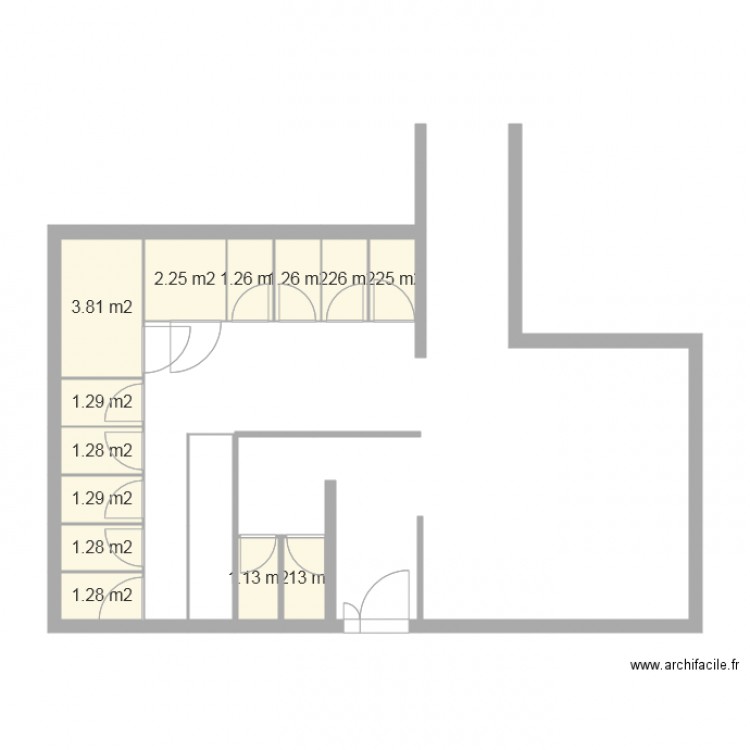 Vestiaire gymnase fille. Plan de 0 pièce et 0 m2