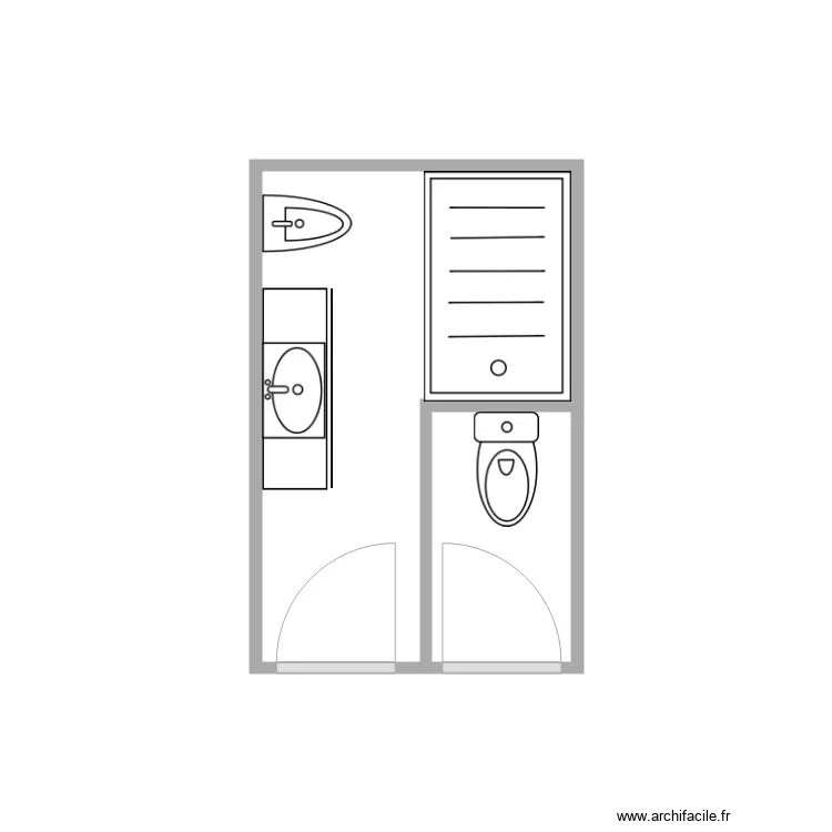 SDB Actuelle . Plan de 