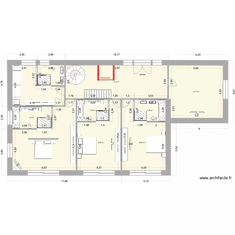 Andorra Chalet V5 600M2 V5 sans mezzanine. Plan de Andorra Chalet V5 600M2 V5 sans mezzanine. Plan de