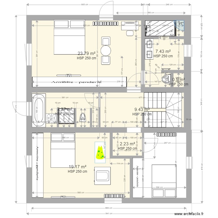 PLAN LAMEE Etage 20210205 sdb. Plan de 0 pièce et 0 m2