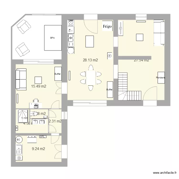 Fleurat 2 RdC meuble. Plan de Fleurat 2 RdC meuble. Plan de