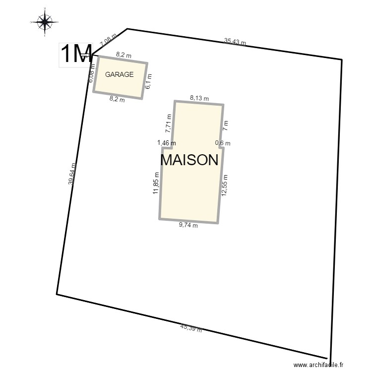 PLAN DE MASSE MAISON . Plan de 0 pièce et 0 m2