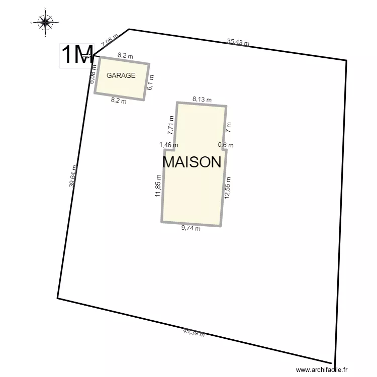 PLAN DE MASSE MAISON . Plan de 