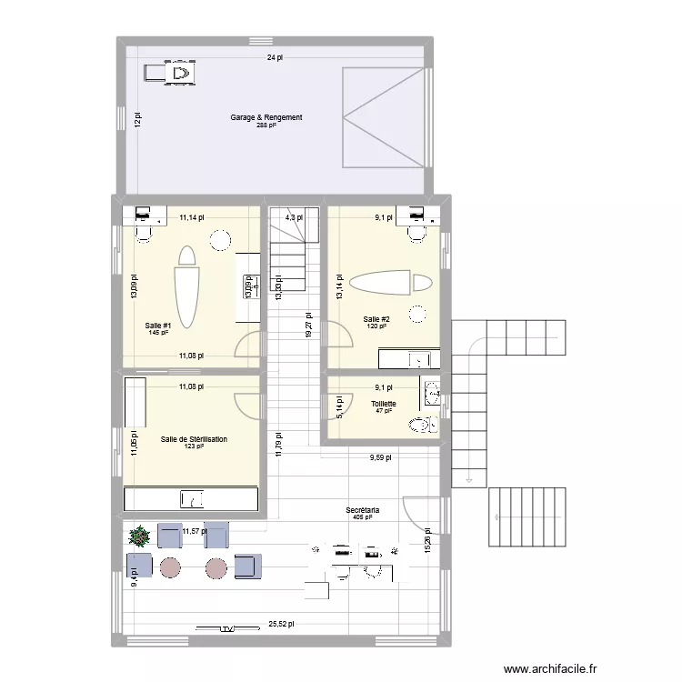 CHDM3. Plan de 6 et 105 m² CHDM3. Plan de 6 et 105 m²