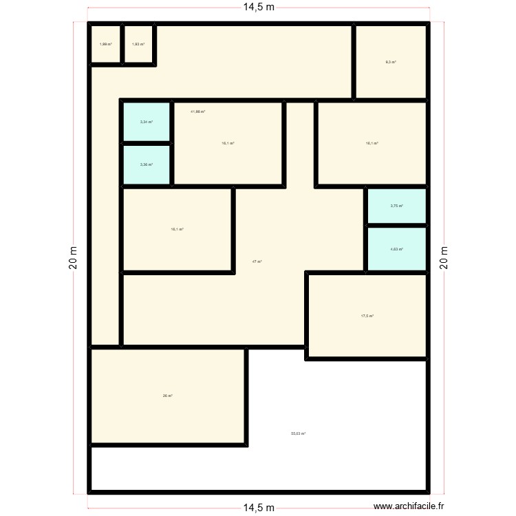 Fatou Sall RDC. Plan de 0 pièce et 0 m2