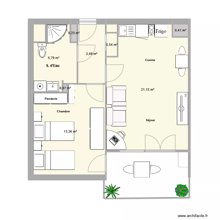SETE T2 appart 401-02 03. Plan de 