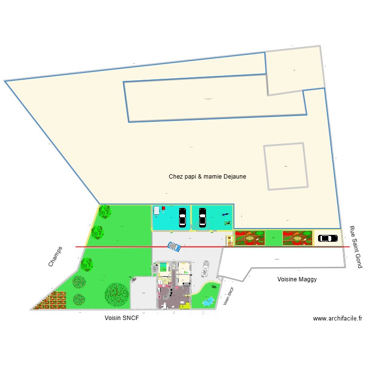 Plan général extension8   avec plan papi. Plan de 25 pièces et 3847 m2