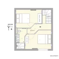 plan electricit&eacute; &eacute;tage logement 1