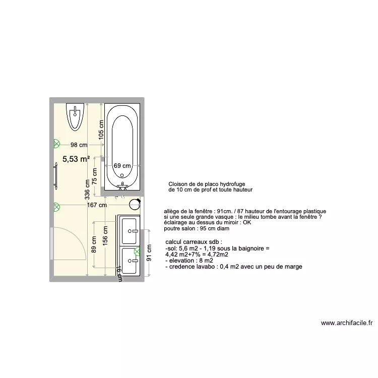 Plan sdb Itxassou / New layout 3. Plan de 