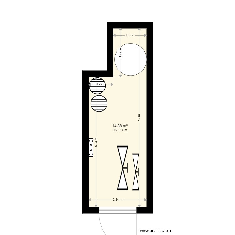 Plan local technique toboggans Camping Maïana. Plan de 0 pièce et 0 m2