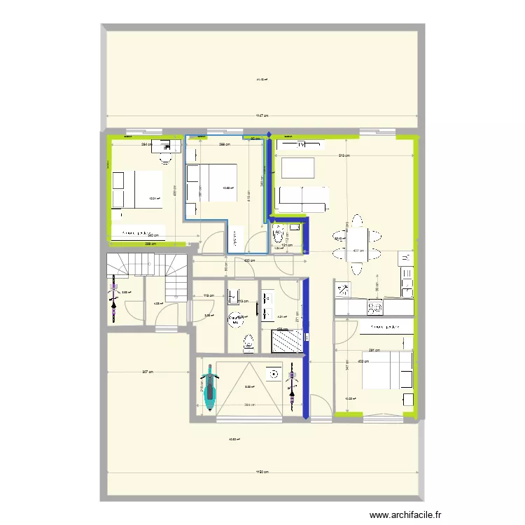 fusain rdc cote garage corrig&eacute;e 1bis. Plan de 