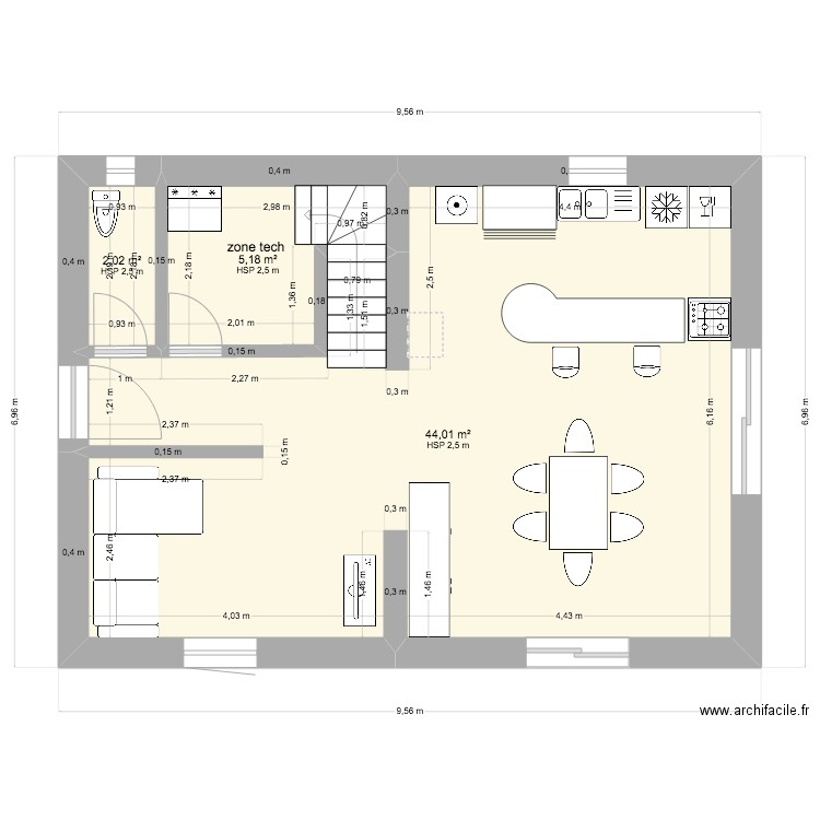 PLAN final 4. Plan de 10 pièces et 105 m2