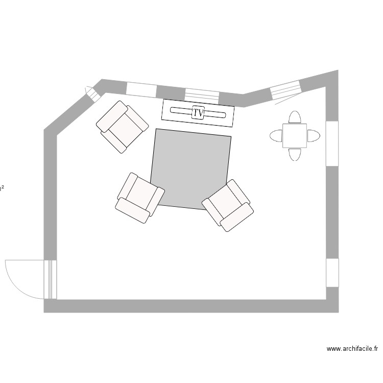 salon. Plan de 0 pièce et 0 m2