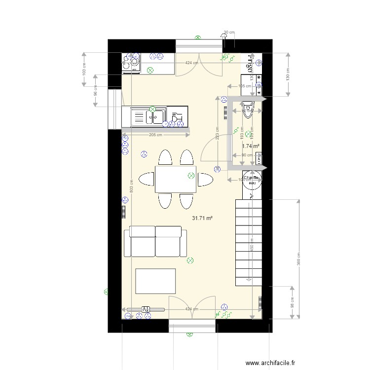 Loc 2 rdc V2. Plan de 0 pièce et 0 m2