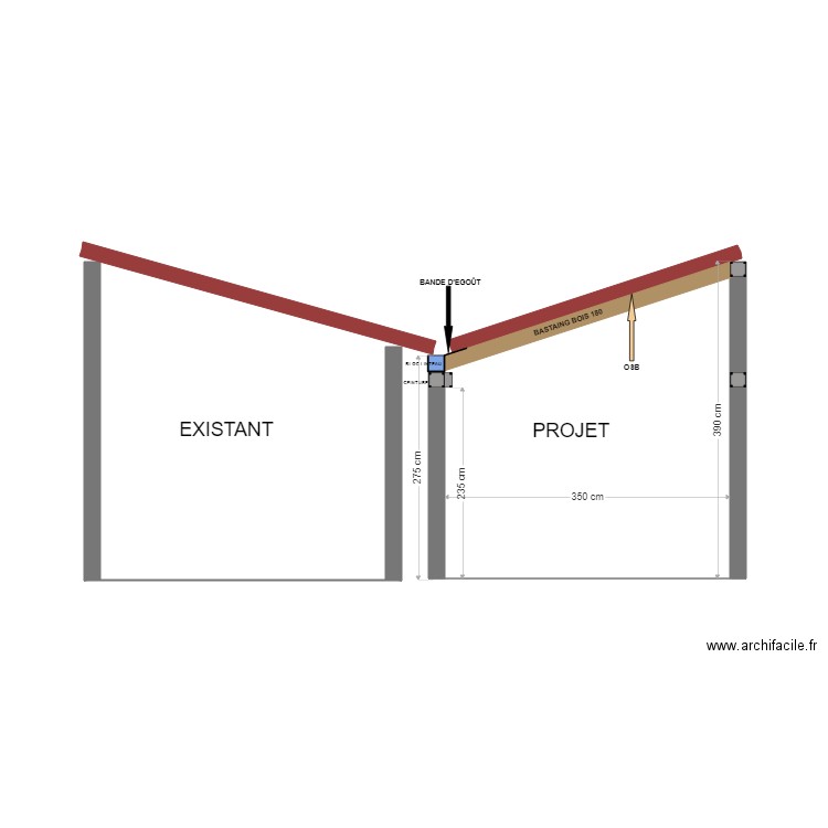 durain coupe. Plan de 0 pièce et 0 m2
