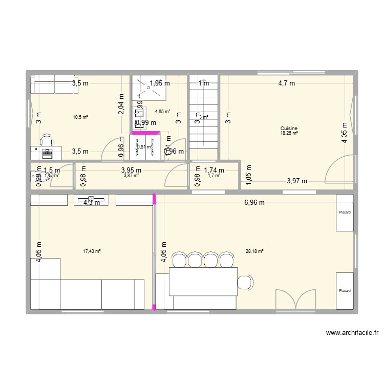 ETAGE Version d&eacute;finitive. Plan de 0 pièce et 0 m2
