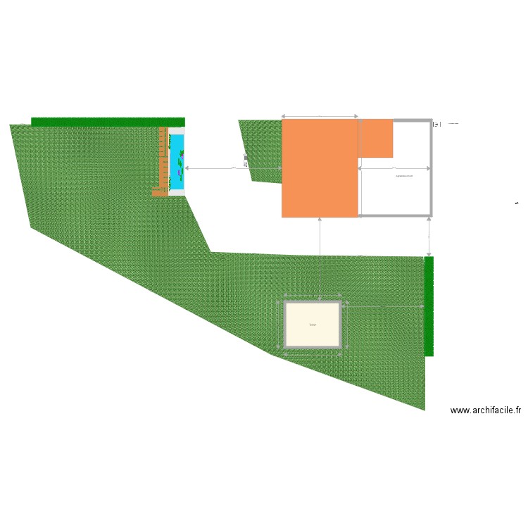 PLAN DE MASSe nord jardin1. Plan de 1 pièce et 25 m2