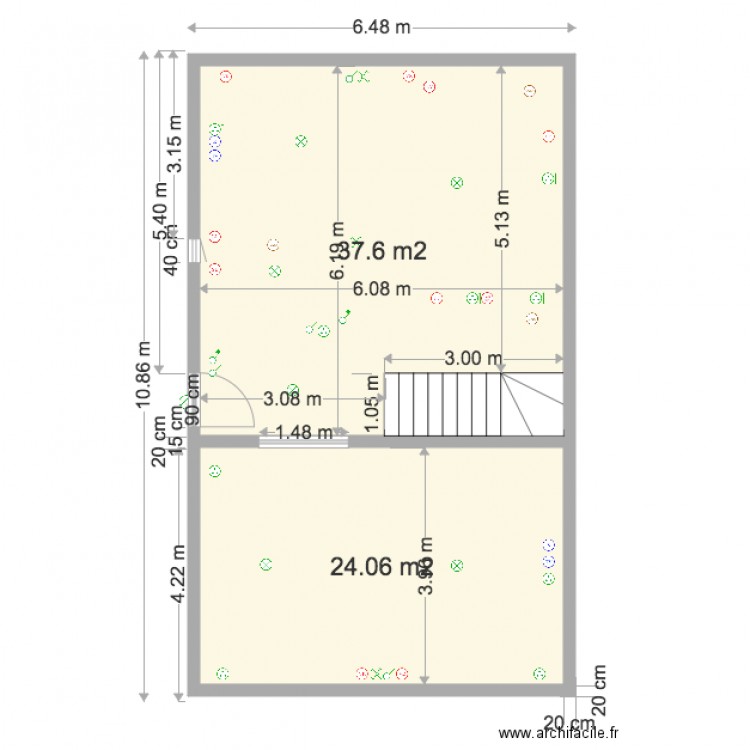 Oznur PLANCHER haut de RDCH 110915. Plan de 0 pièce et 0 m2