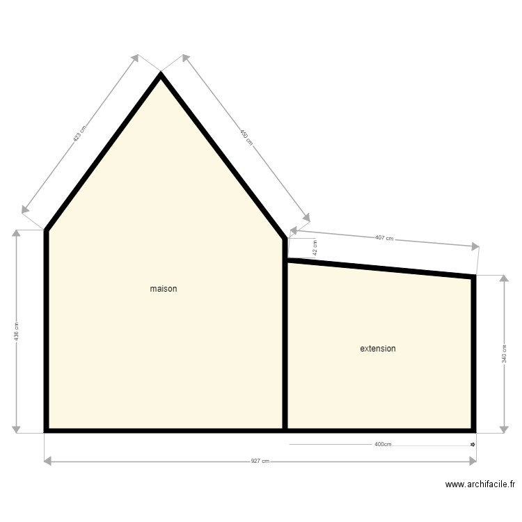 facade lateral droite. Plan de 0 pièce et 0 m2
