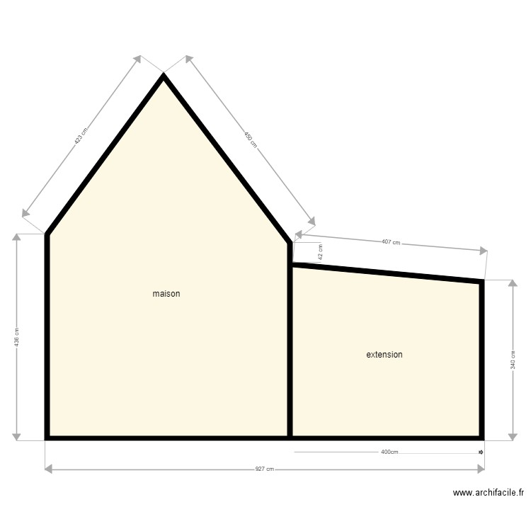 facade lateral droite. Plan de 0 pièce et 0 m2