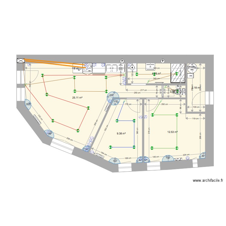 Projet Saint Etienne RDC Electricité Pro. Plan de 0 pièce et 0 m2