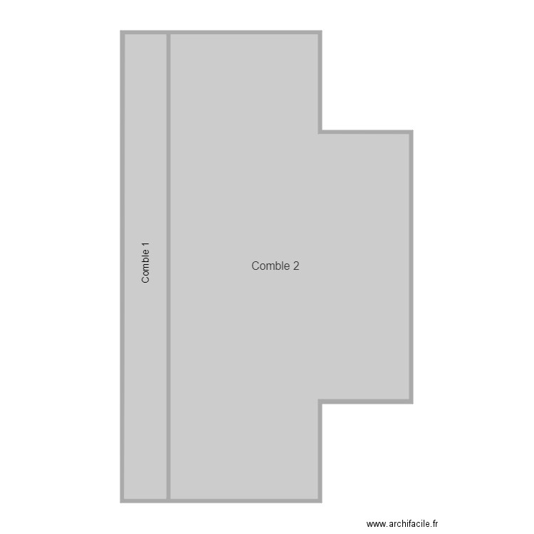 bois martin Combles. Plan de 2 pièces et 104 m2