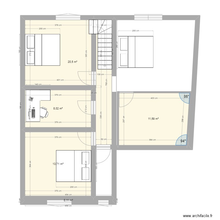 etage. Plan de 0 pièce et 0 m2