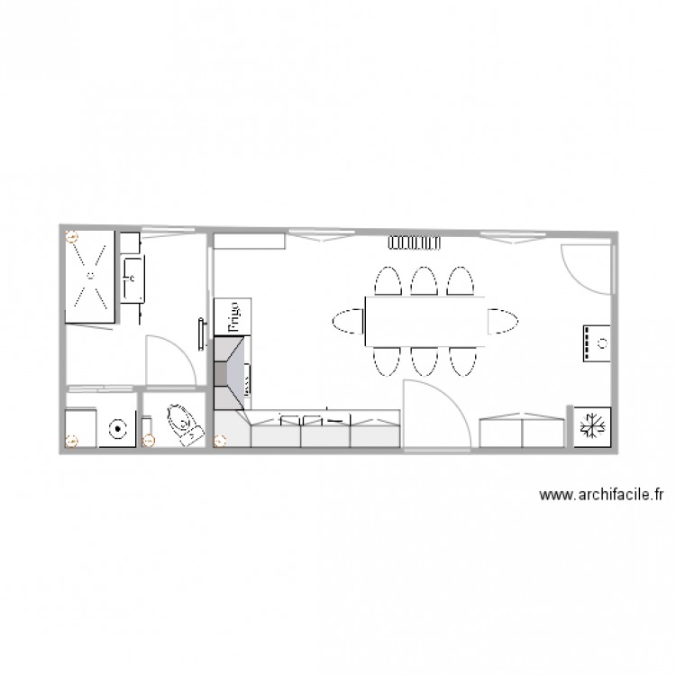 cuisine et salle de bain. Plan de 0 pièce et 0 m2