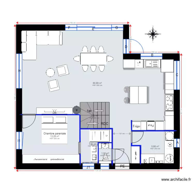 Plan Cercier version plan B. Plan de 