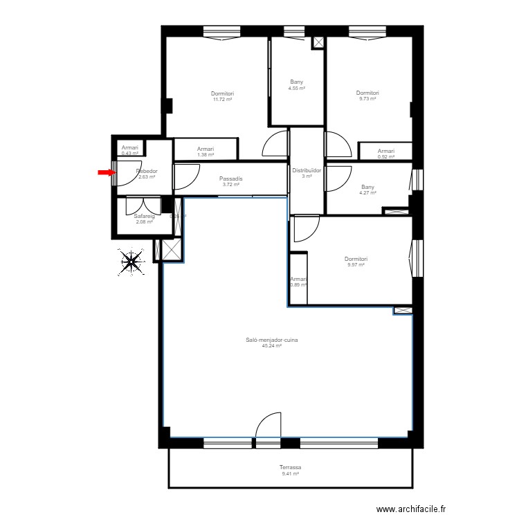 ED TERRASSES DEL TARTER BLOC Q2 2-2. EL TARTER. CANILLO. Plan de 0 pièce et 0 m2