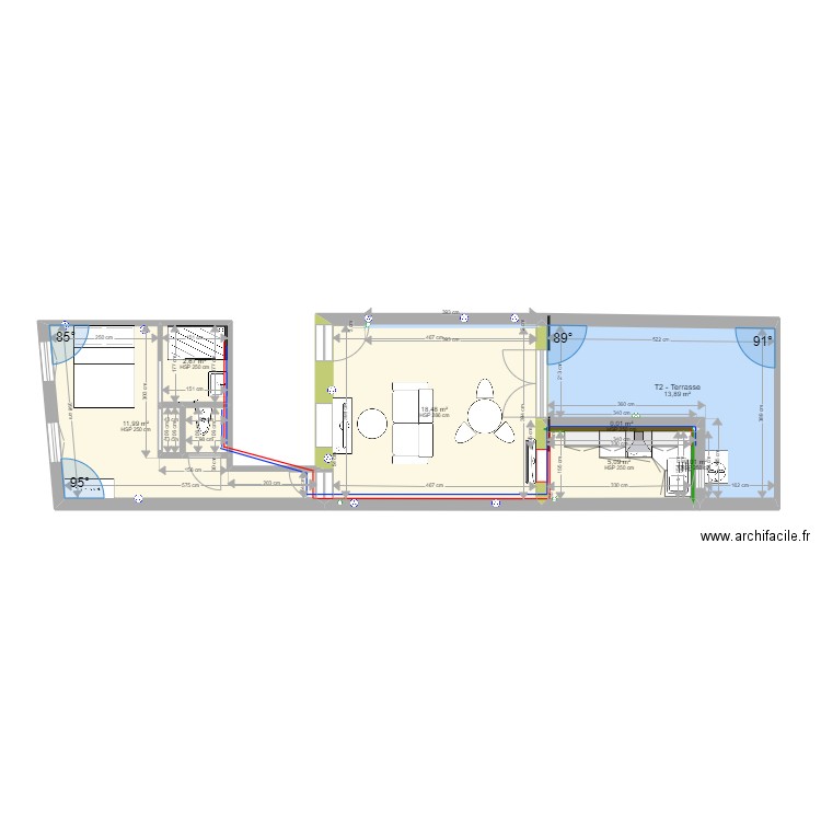 CIBLE - Plan IDR Castres sc 1. Plan de 19 pièces et 167 m2
