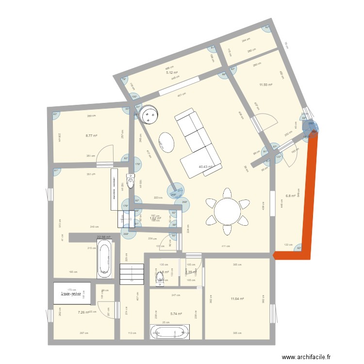 maison. Plan de 0 pièce et 0 m2