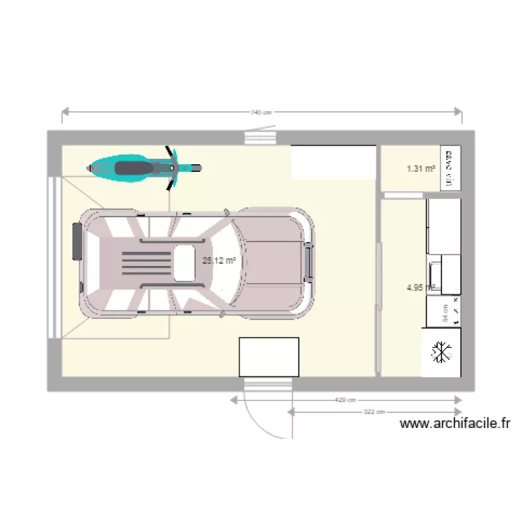 garage. Plan de garage. Plan de