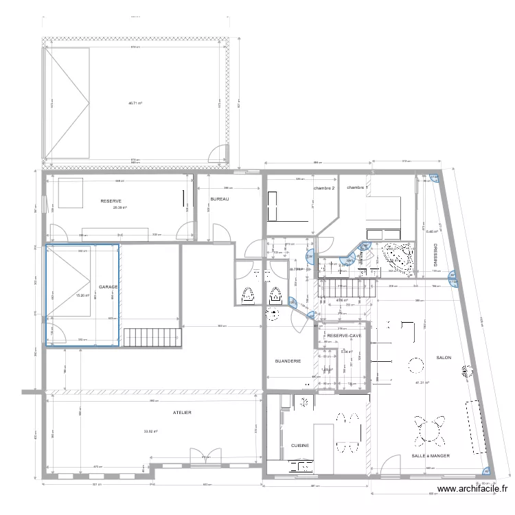 maison La Chapelle Chauss&eacute;e limite propri&eacute;t&eacute; 2. Plan de 