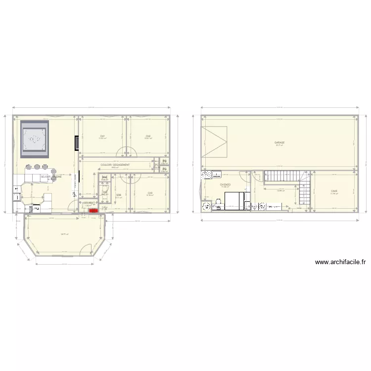 maison après et sous sol. Plan de maison après et sous sol. Plan de